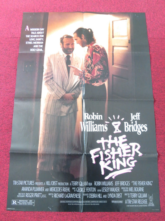 THE FISHER KING FOLDED US ONE SHEET POSTER JEFF BRIDGES ROBIN WILLIAMS 1991 Rendezvous Cinema Movie posters