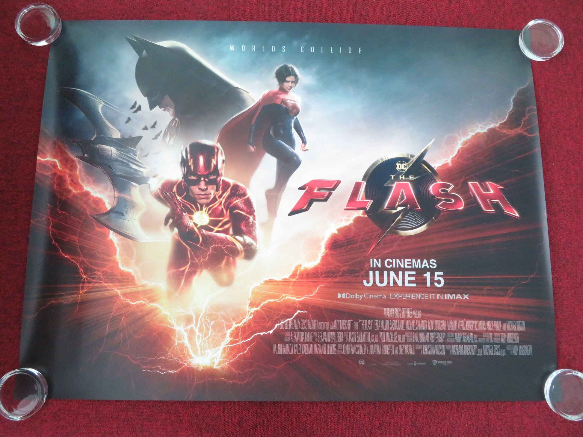 The Flash UK Quad Rolled Poster DC Ezra Miller Michael Keaton 2023 Movie posters