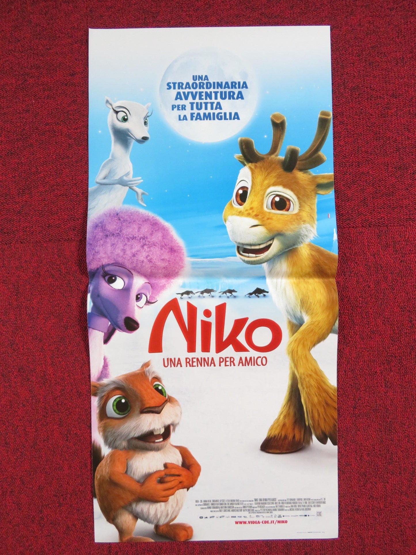 THE FLIGHT BEFORE CHRISTMAS ITALIAN LOCANDINA POSTER OLLI JANTUNEN 2008 Rendezvous Cinema Movie posters