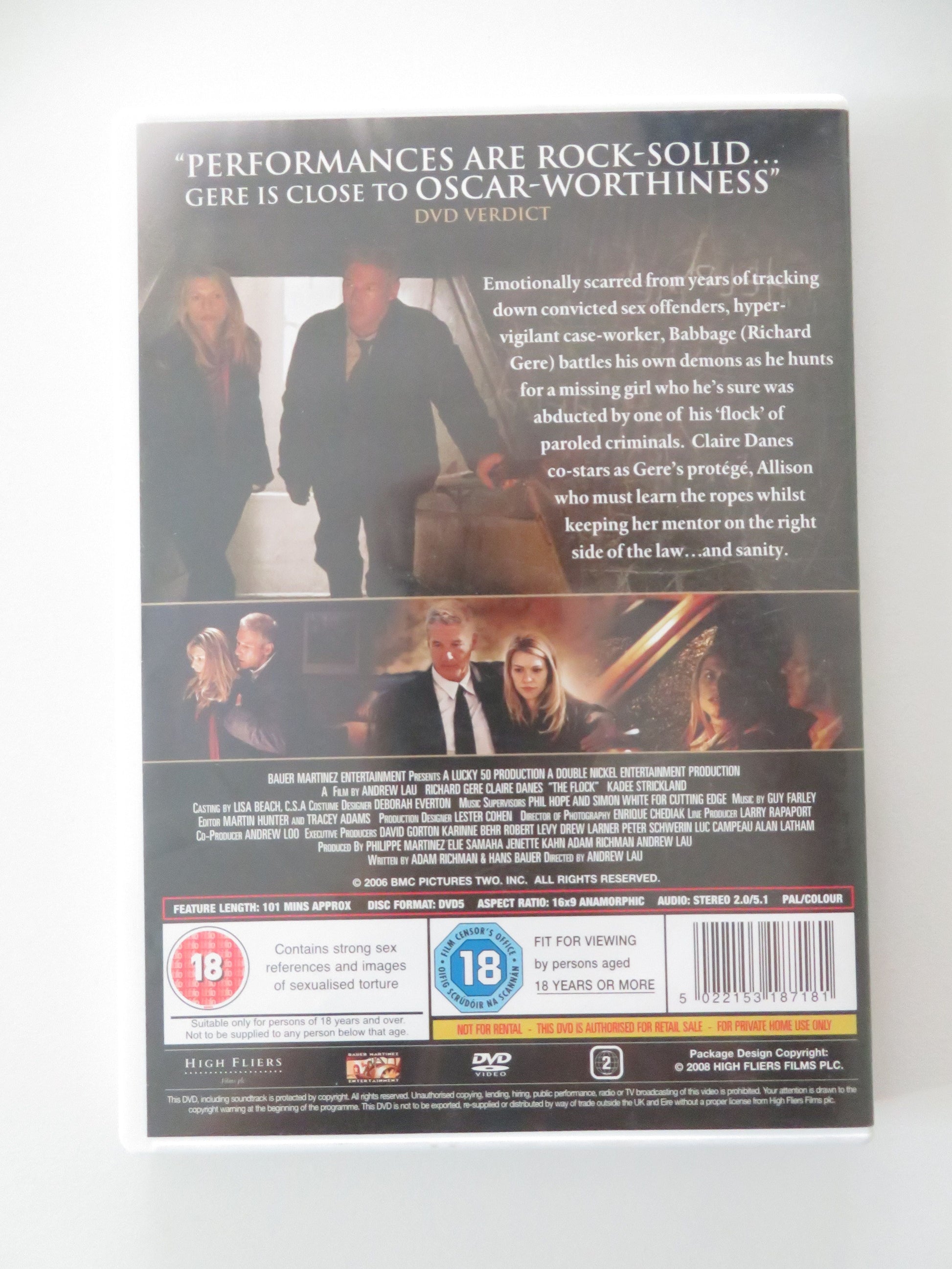 The Flock (DVD) Richard Gere Claire Danes 2007 Region 2 Movie posters