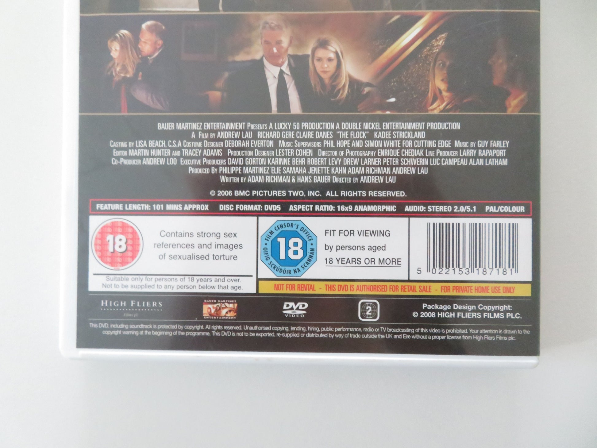 The Flock (DVD) Richard Gere Claire Danes 2007 Region 2 Movie posters