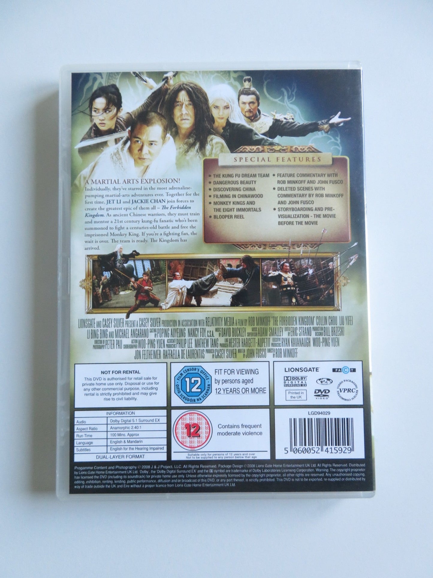 THE FORBIDDEN KINGDOM (DVD) JACKIE CHAN JET LI 2008 REGION 2 - Rendezvous Cinema