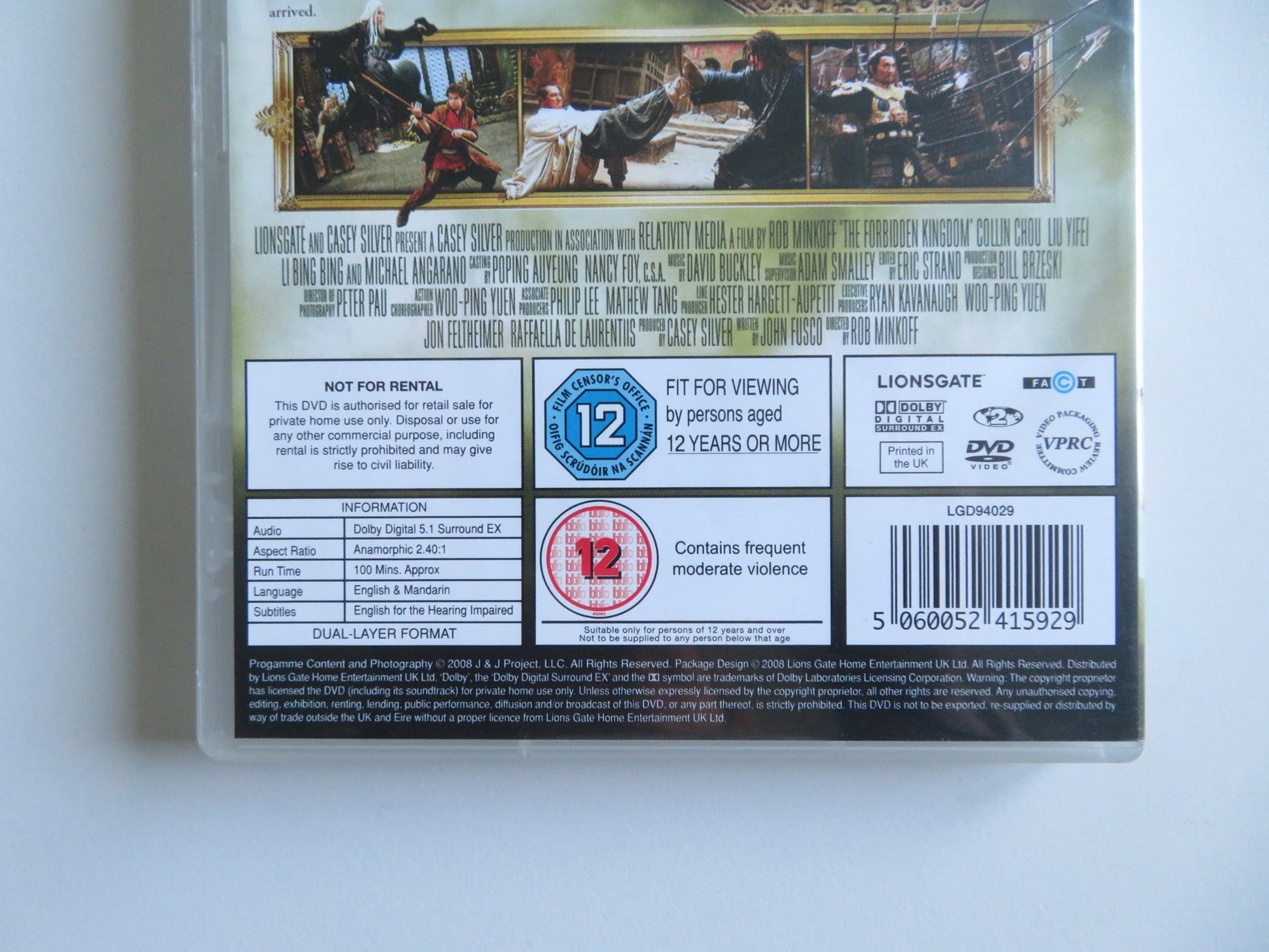 THE FORBIDDEN KINGDOM (DVD) JACKIE CHAN JET LI 2008 REGION 2 - Rendezvous Cinema