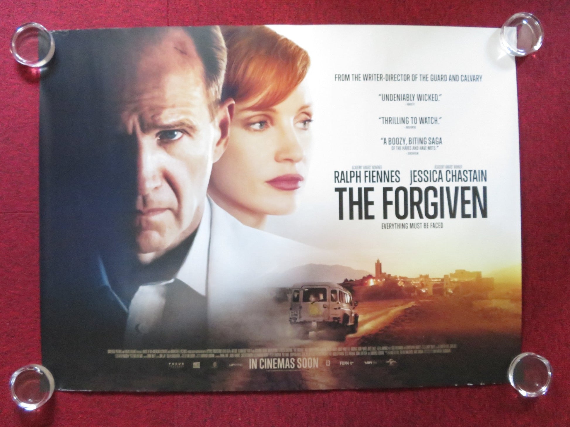 THE FORGIVEN UK QUAD ROLLED POSTER JESSICA CHASTAIN RALPH FIENNES 2021 Rendezvous Cinema Movie posters