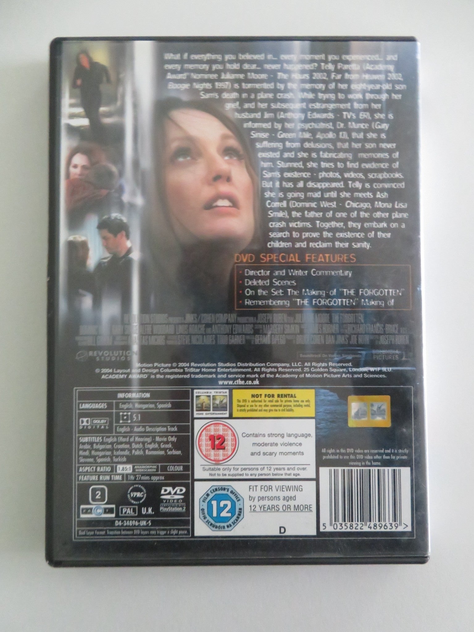 THE FORGOTTEN (DVD) JULIANNE MOORE GARY SINISE 2004 REGION 2 Movie posters