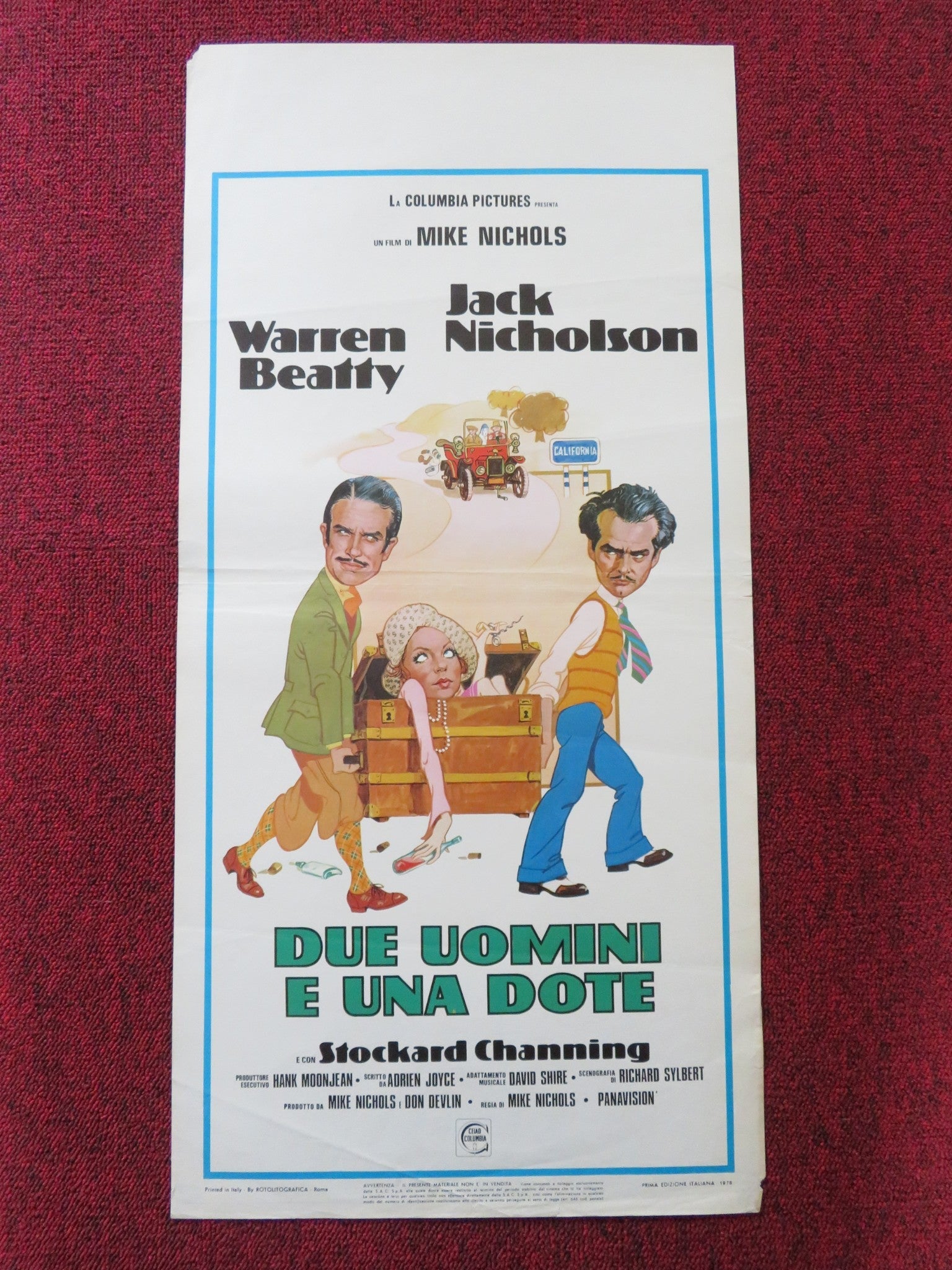 THE FORTUNE ITALIAN LOCANDINA POSTER WARREN BEATTY JACK NICHOLSON 1975 Rendezvous Cinema Movie posters