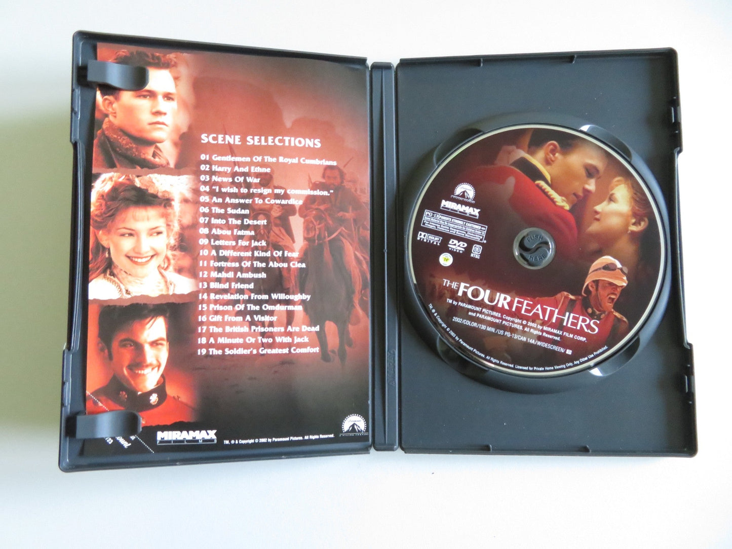 THE FOUR FEATHERS (DVD) HEATH LEDGER KATE HUDSON 2002 REGION 1 - Rendezvous Cinema
