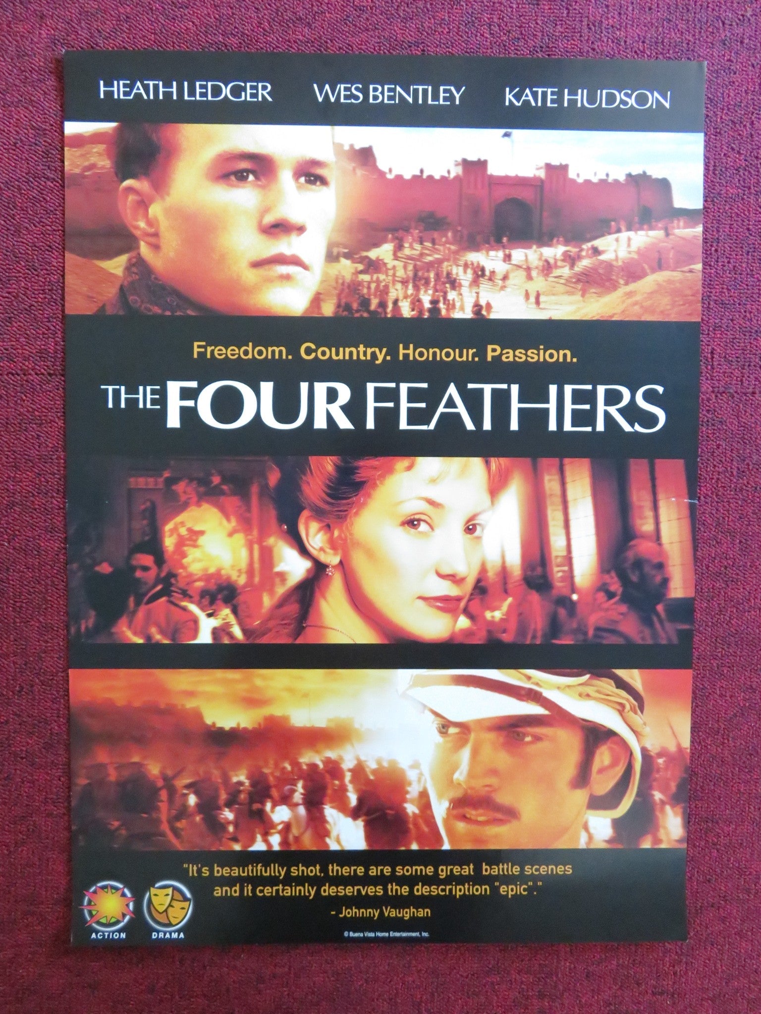 THE FOUR FEATHERS VHS VIDEO POSTER HEATH LEDGER KATE HUDSON 2002 Rendezvous Cinema Movie posters