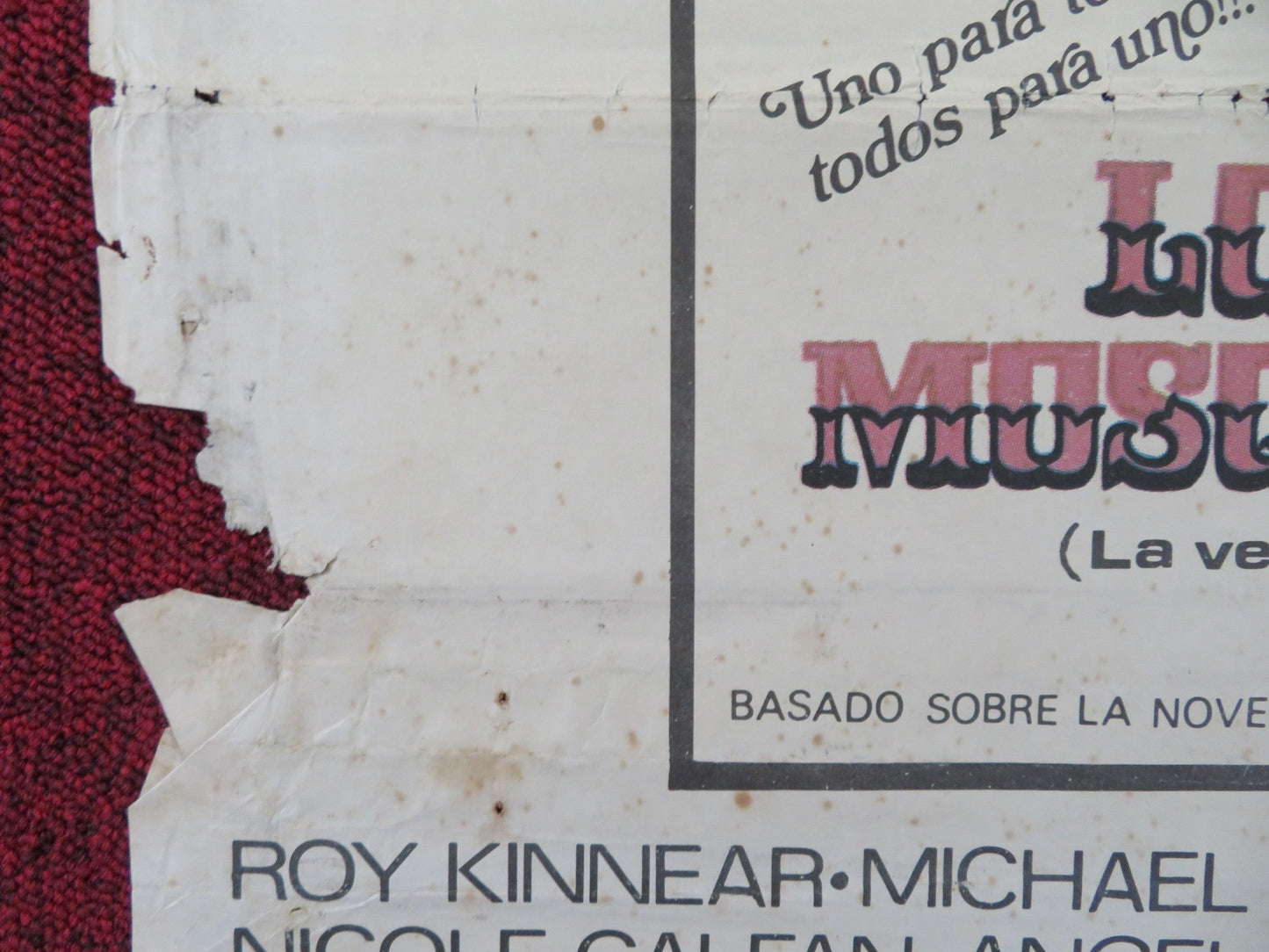 THE FOUR MUSKETEERS: MILADY'S REVENGE SPANISH POSTER OLIVER REED R. WELCH 1974 Rendezvous Cinema Movie posters