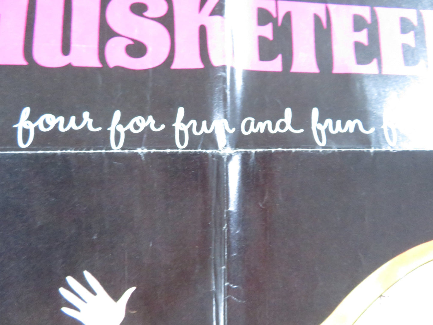 THE FOUR MUSKETEERS STYLE B FOLDED US ONE SHEET POSTER OLVIER REED R. WELCH 1974 Rendezvous Cinema Movie posters