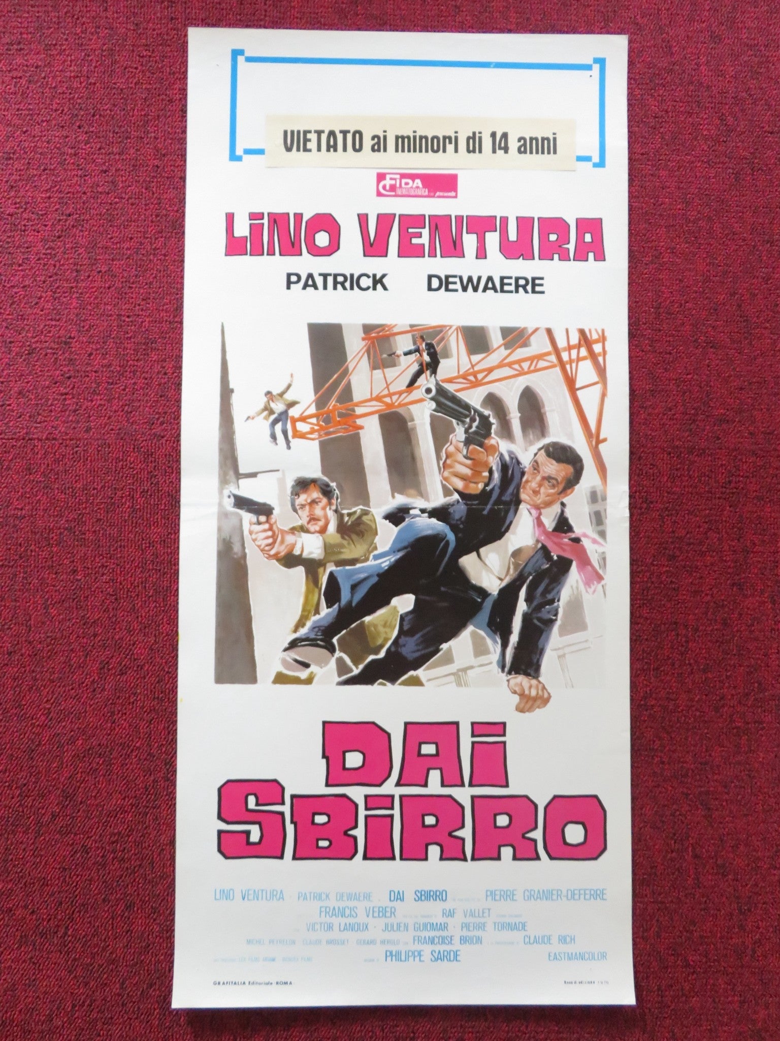 THE FRENCH DETECTIVE ITALIAN LOCANDINA POSTER LINO VENTURA PATRICK DEWAERE 1976 Rendezvous Cinema Movie posters