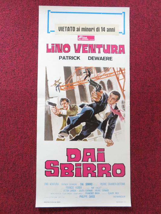 THE FRENCH DETECTIVE ITALIAN LOCANDINA POSTER LINO VENTURA PATRICK DEWAERE 1976 Rendezvous Cinema Movie posters