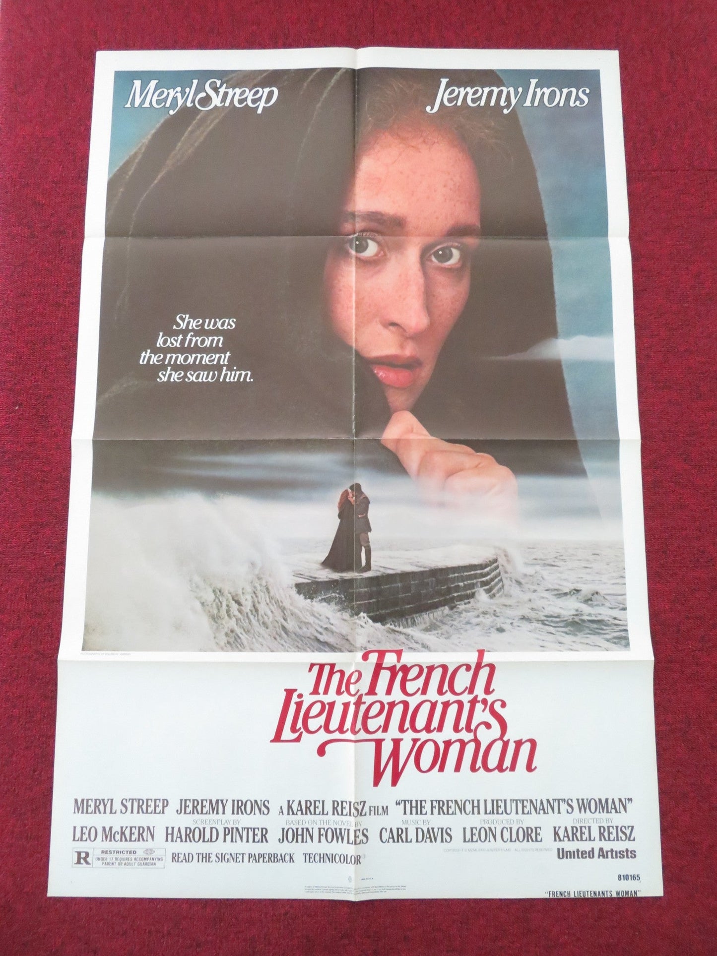 The French Lieutenant's Woman Folded US One Sheet Poster Meryl Streep 1981 Movie posters