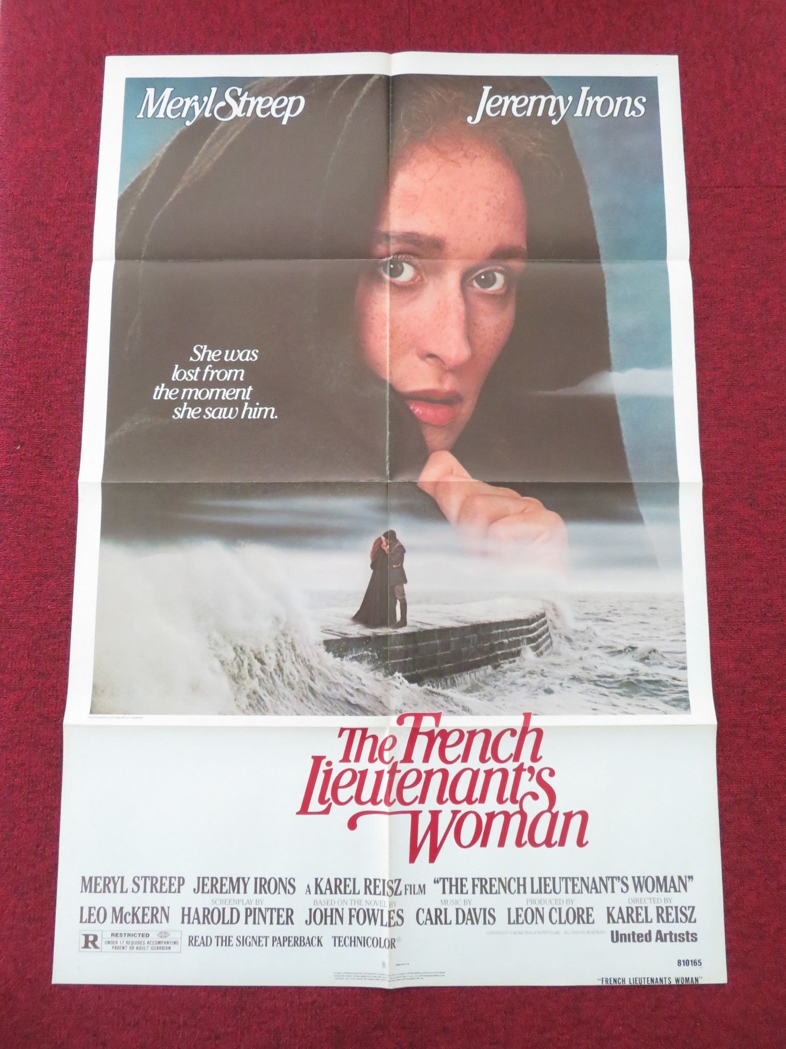 The French Lieutenant's Woman Folded US One Sheet Poster Meryl Streep 1981 Movie posters