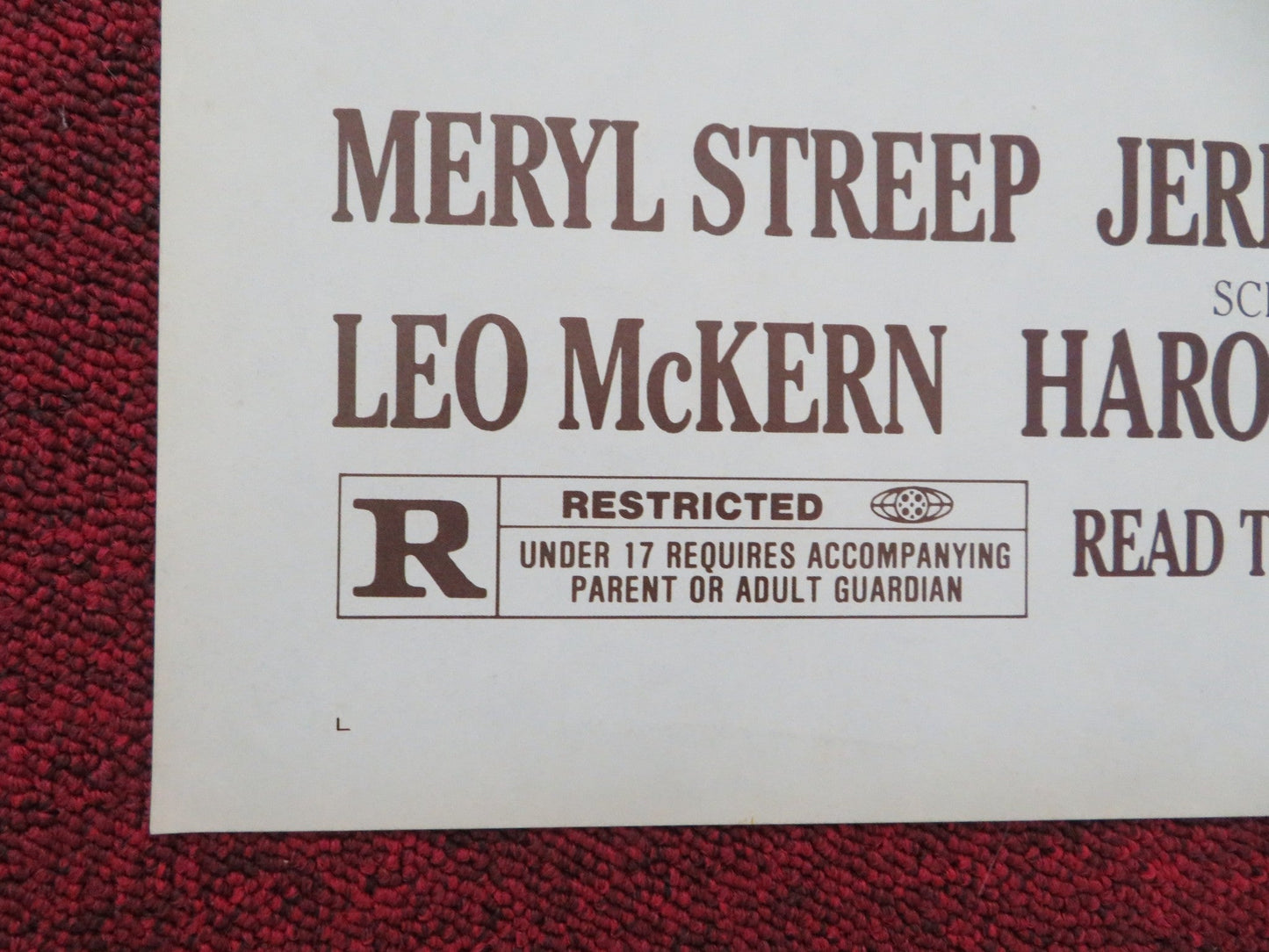 The French Lieutenant's Woman Folded US One Sheet Poster Meryl Streep 1981 Movie posters