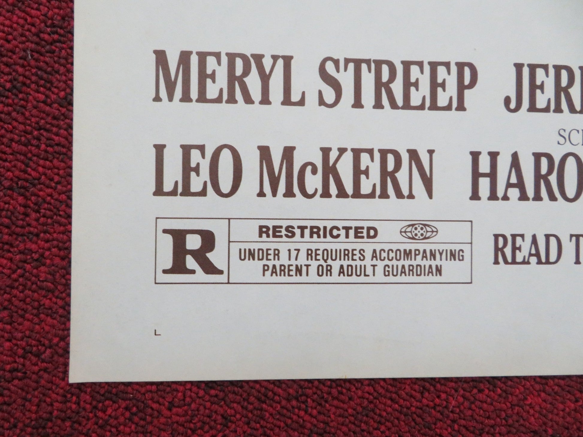 The French Lieutenant's Woman Folded US One Sheet Poster Meryl Streep 1981 Movie posters