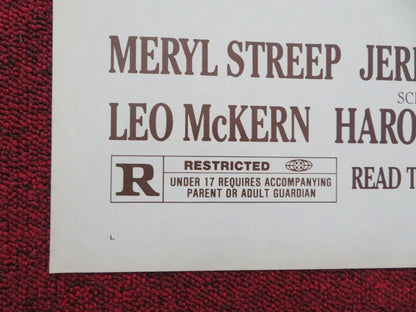 The French Lieutenant's Woman Folded US One Sheet Poster Meryl Streep 1981 Movie posters
