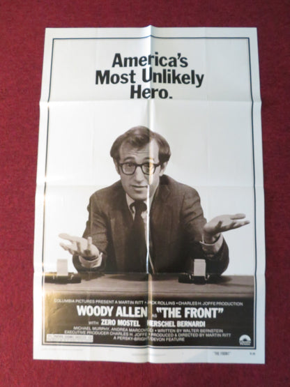 THE FRONT FOLDED US ONE SHEET POSTER WOODY ALLEN ZERO MOSTEL 1976 Rendezvous Cinema Movie posters