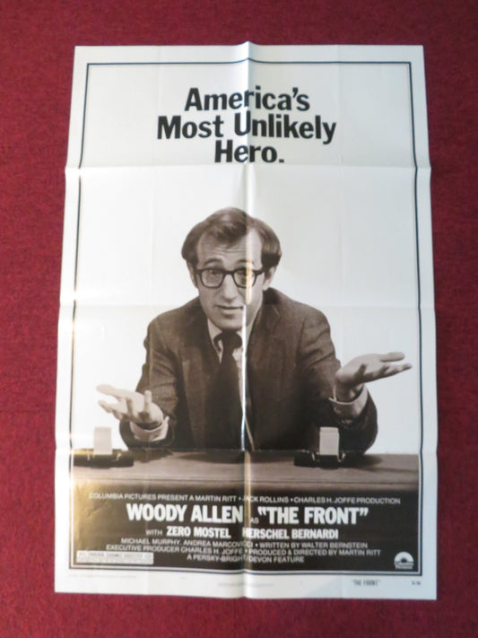 THE FRONT FOLDED US ONE SHEET POSTER WOODY ALLEN ZERO MOSTEL 1976 Rendezvous Cinema Movie posters