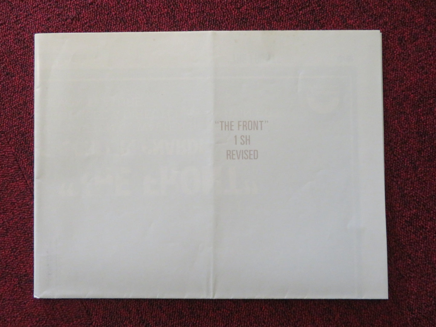 THE FRONT FOLDED US ONE SHEET POSTER WOODY ALLEN ZERO MOSTEL 1976 Rendezvous Cinema Movie posters