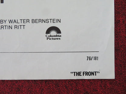 THE FRONT US ONE SHEET ROLLED POSTER WOODY ALLEN ZERO MOSTEL 1976 Movie posters