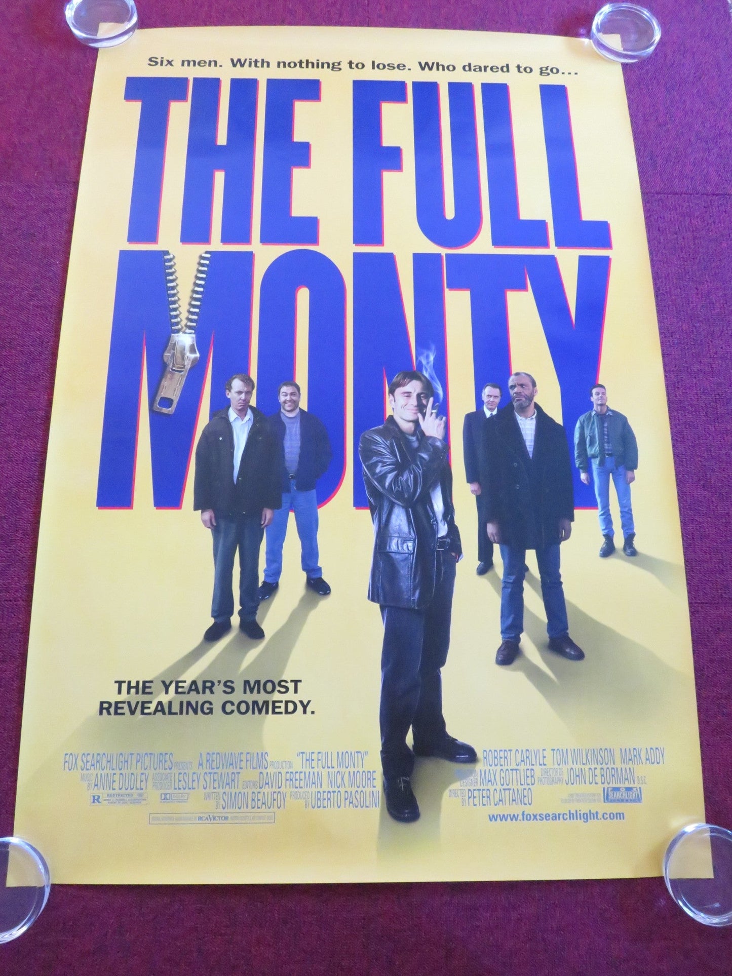 THE FULL MONTY US ONE SHEET ROLLED POSTER ROBERT CARLYLE MARK ADDY 1997 Rendezvous Cinema Movie posters