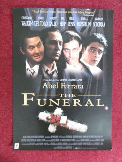 THE FUNERAL VHS VIDEO POSTER CHRISTOPHER WALKEN BENICIO DEL TORO 1996 Rendezvous Cinema Movie posters