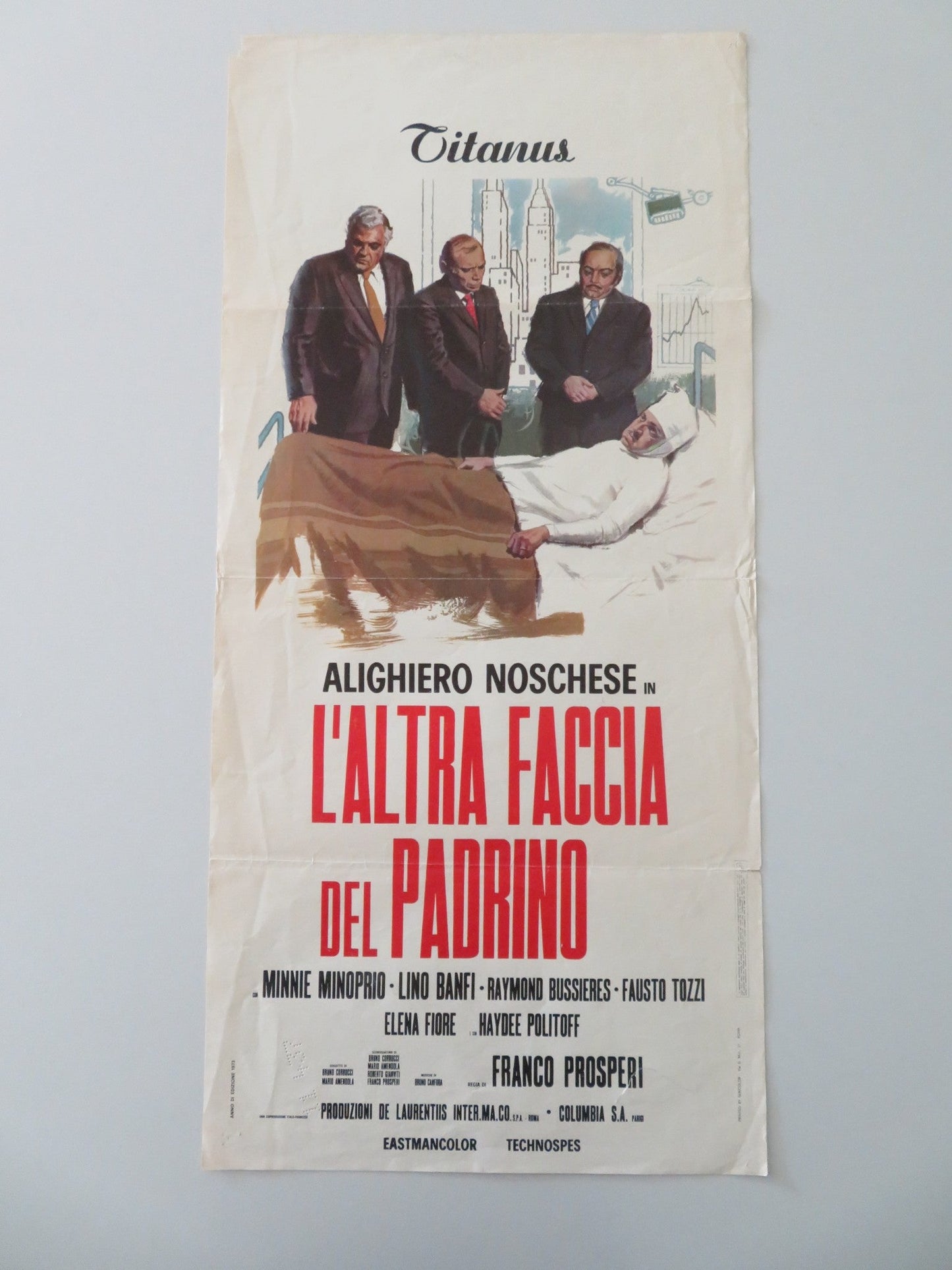 THE FUNNY FACE OF THE GODFATHER ITALIAN LOCANDINA POSTER ALIGHIERO NOSCHESE 1973 Movie posters