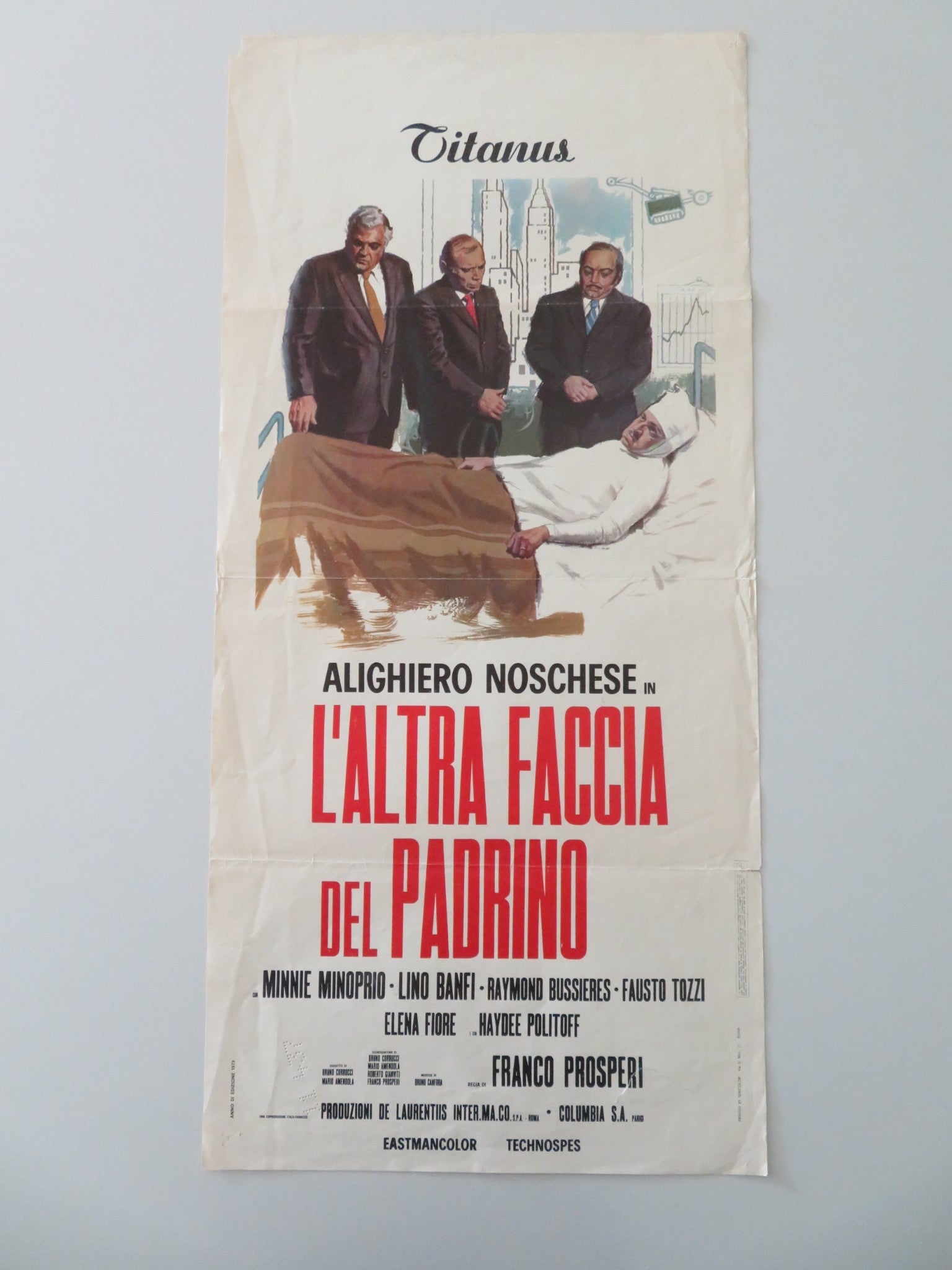 THE FUNNY FACE OF THE GODFATHER ITALIAN LOCANDINA POSTER ALIGHIERO NOSCHESE 1973 Movie posters