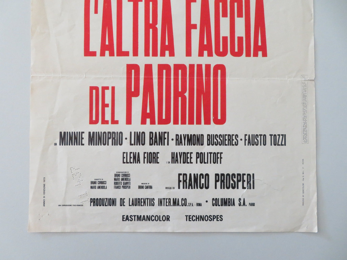 THE FUNNY FACE OF THE GODFATHER ITALIAN LOCANDINA POSTER ALIGHIERO NOSCHESE 1973 Movie posters