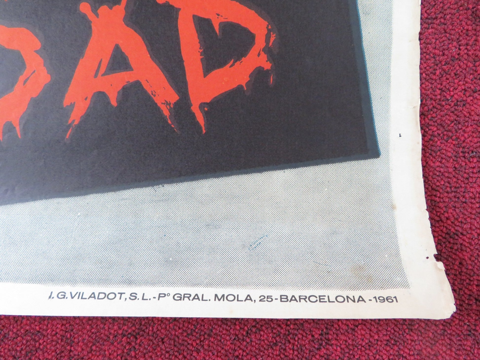 THE GARMENT JUNGLE SPANISH POSTER LEE J. COBB KERWIN MATHEWS 1961 Rendezvous Cinema Movie posters