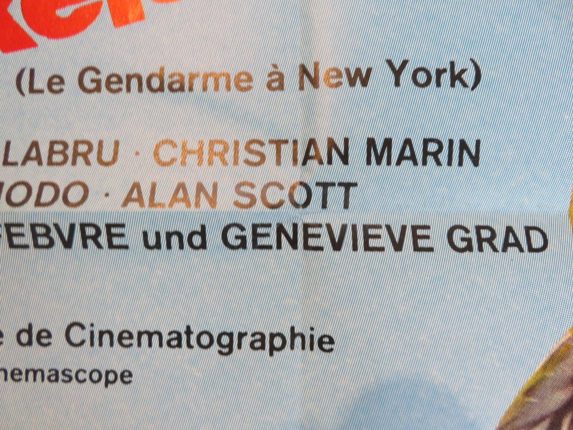 THE GENDARME IN NEW YORK GERMAN A1 POSTER FOLDED LOUIS DE FUNES 1967 Rendezvous Cinema Movie posters