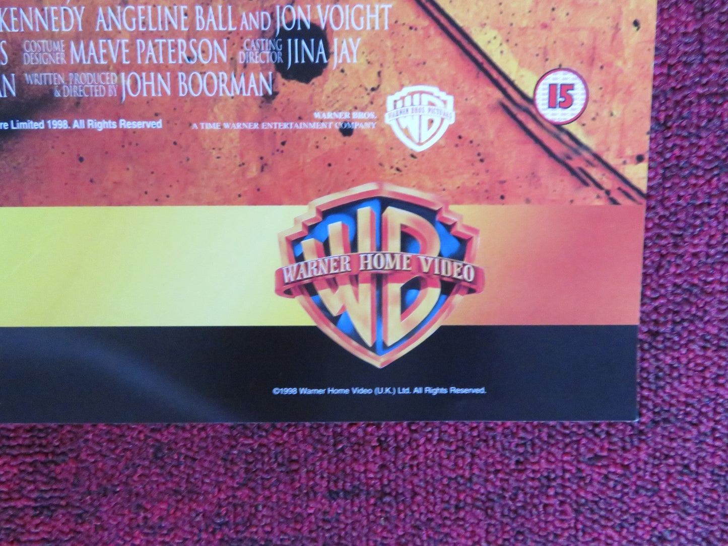 THE GENERAL VHS VIDEO POSTER BRENDAN GLEESON JON VOIGHT 1998 Rendezvous Cinema Movie posters