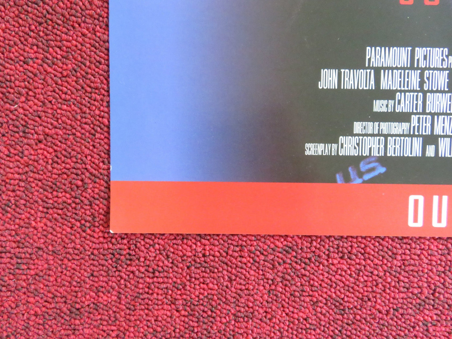 THE GENERAL'S DAUGHTER VHS VIDEO POSTER JOHN TRAVOLTA MADELEINE STOWE 1999 Rendezvous Cinema Movie posters