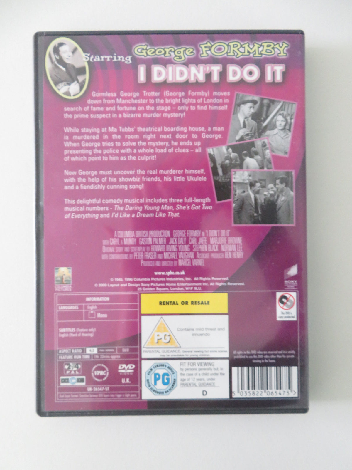 The George Formby Film Collection (DVD BoxSet) 2010 Region 2, 4 Movie posters