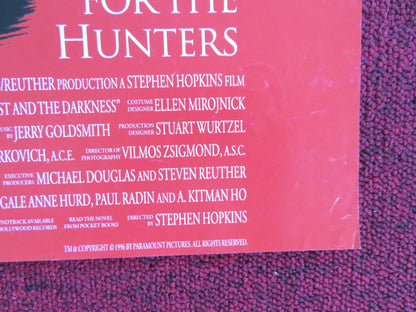 THE GHOST AND THE DARKNESS VHS VIDEO POSTER VAL KILMER MICHAEL DOUGLAS 1996 Rendezvous Cinema Movie posters