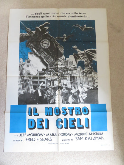 THE GIANT CLAW ITALIAN 2 FOGLIO POSTER JEFF MORROW MARA CORDAY 1957 Rendezvous Cinema Movie posters
