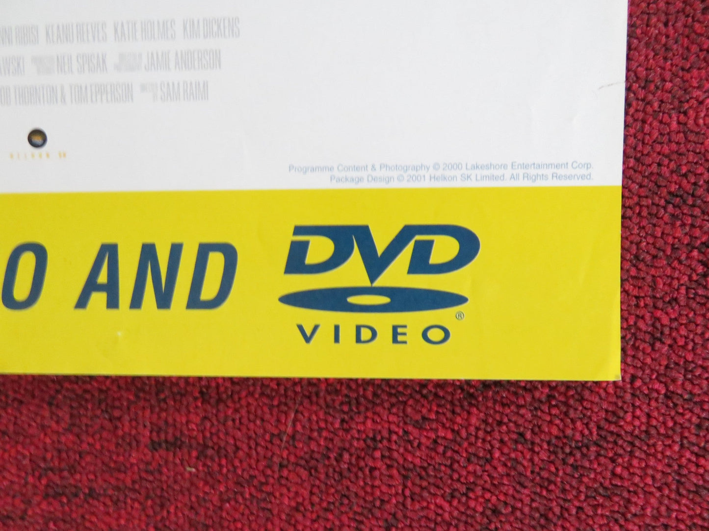 THE GIFT VHS & DVD VIDEO POSTER CATE BLANCHETT KEANU REEVES 2000 Rendezvous Cinema Movie posters