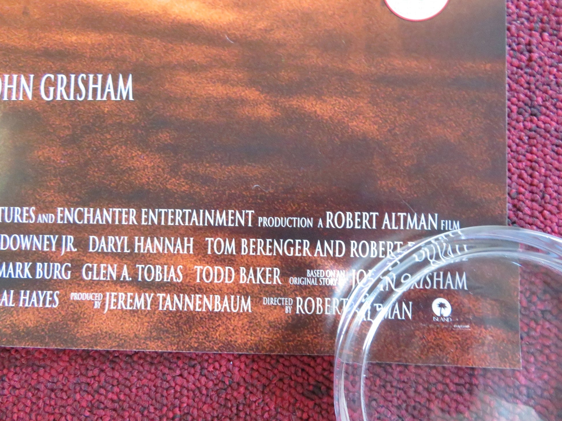 THE GINGERBREAD MAN POSTER ROLLED KENNETH BRANAGH ROBERT DOWNEY JR. 1998 Rendezvous Cinema Movie posters