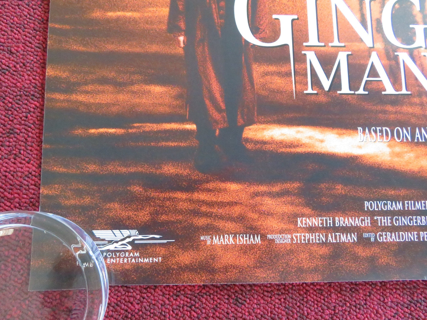 THE GINGERBREAD MAN POSTER ROLLED KENNETH BRANAGH ROBERT DOWNEY JR. 1998 Rendezvous Cinema Movie posters