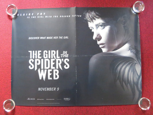 THE GIRL IN THE SPIDER'S WEB - B UK QUAD ROLLED POSTER CLAIRE FOY GADSDON 2018 Rendezvous Cinema Movie posters