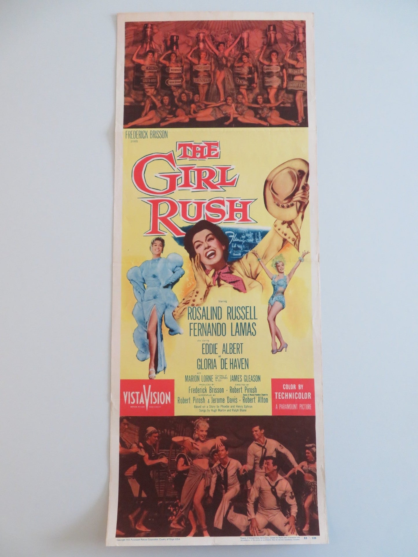 THE GIRL RUSH US INSERT POSTER ROSALIND RUSSELL FERNANDO LAMAS 1955 Rendezvous Cinema Movie posters