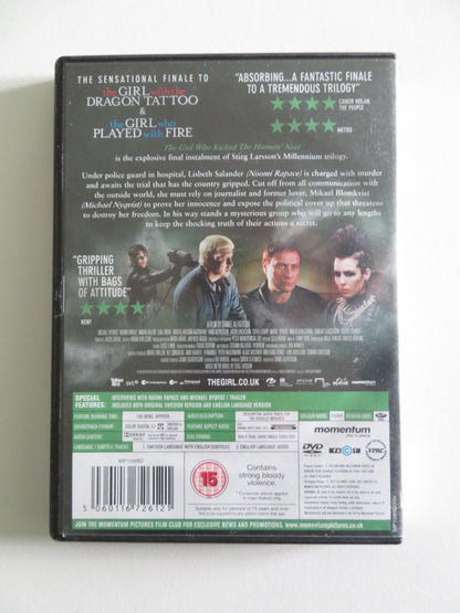 THE GIRL WHO KICKED THE HORNET'S NEST (DVD) NOOMI RAPACE M. NYQVIS 2009 REGION 2 Rendezvous Cinema Movie posters