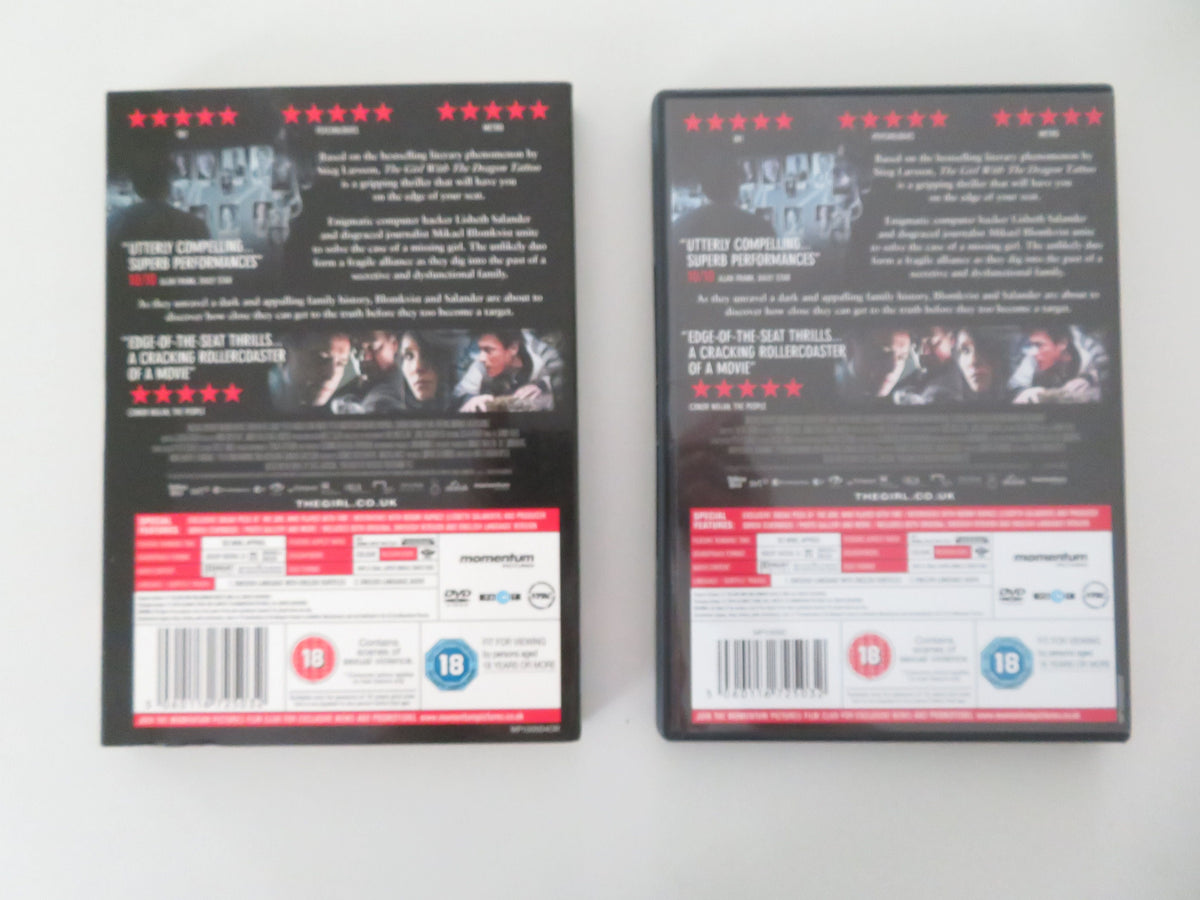 The Girl with the Dragon Tattoo - C (DVD) M. Nyqvist Noomi Rapace 2009 Region 2 Movie posters