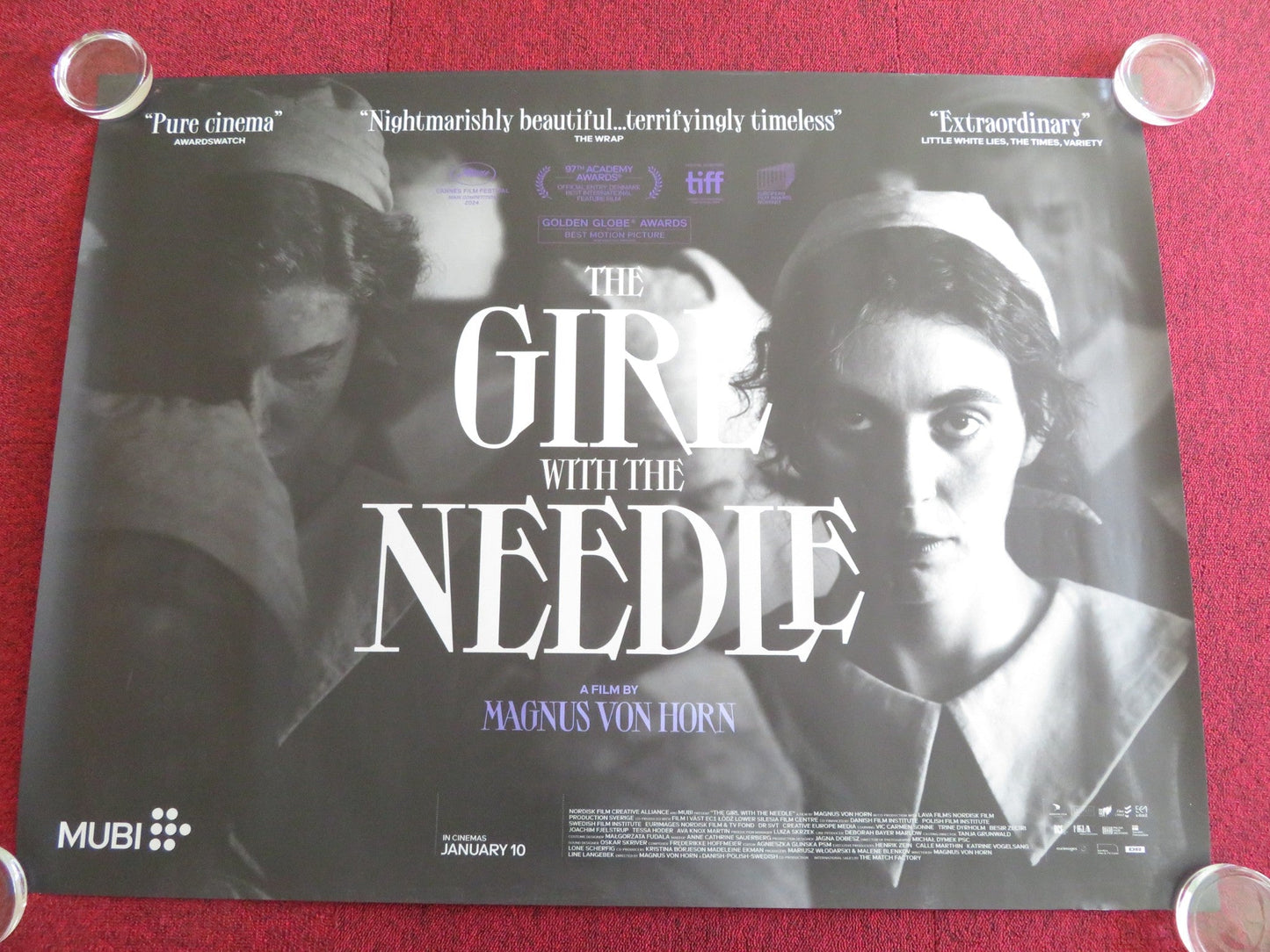 THE GIRL WITH THE NEEDLE UK QUAD ROLLED POSTER VIC CARMEN SONNE T. DYRHOLM 2024 Rendezvous Cinema Movie posters