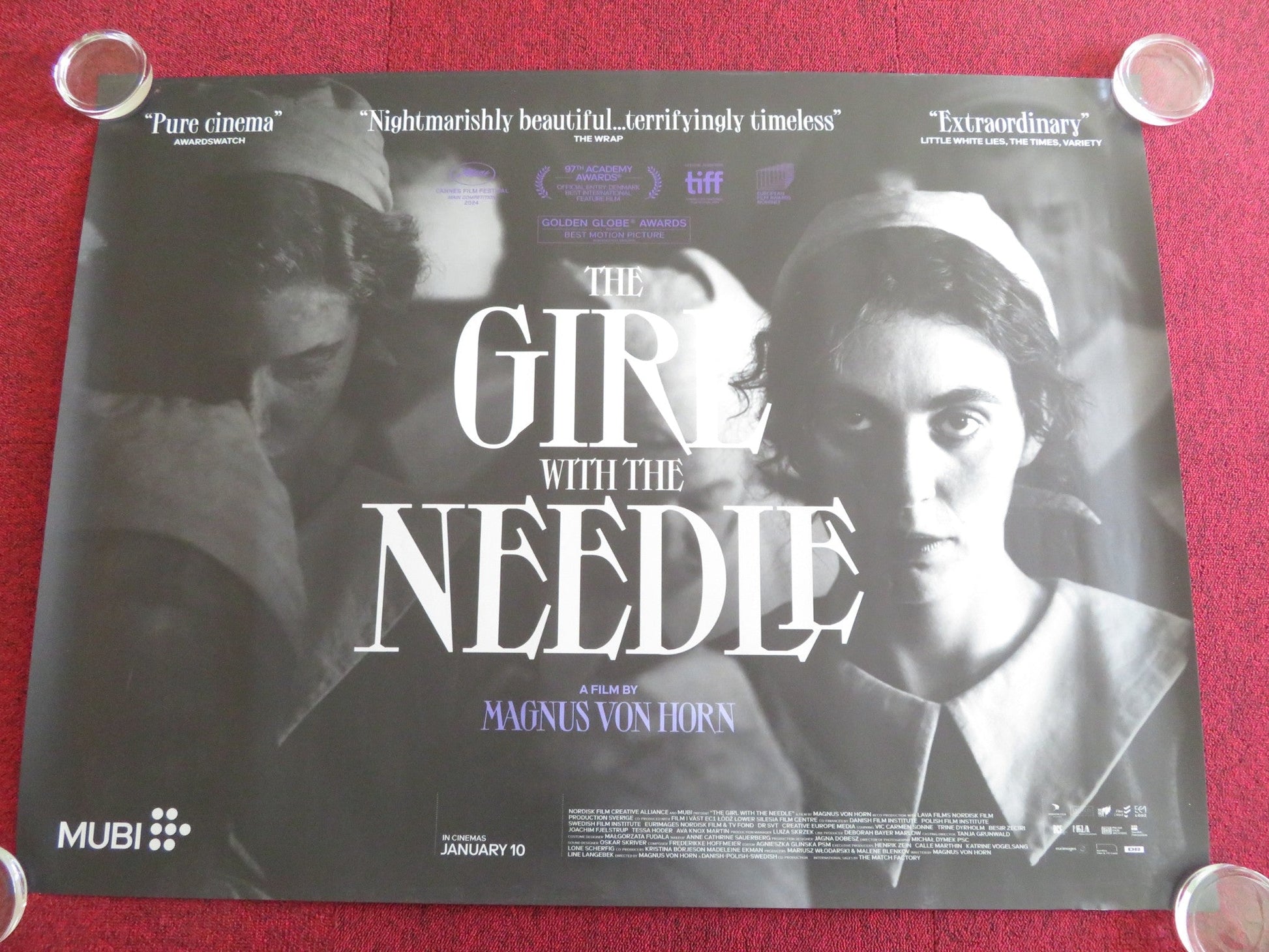 THE GIRL WITH THE NEEDLE UK QUAD ROLLED POSTER VIC CARMEN SONNE T. DYRHOLM 2024 Rendezvous Cinema Movie posters