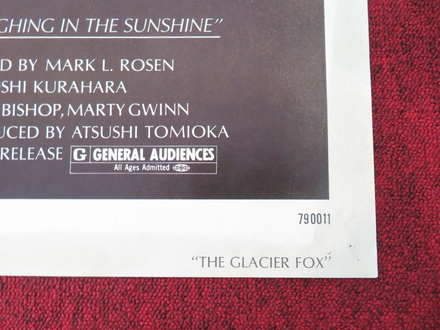 THE GLACIER FOX FOLDED US ONE SHEET POSTER ARTHUR HILL 1978 Movie posters