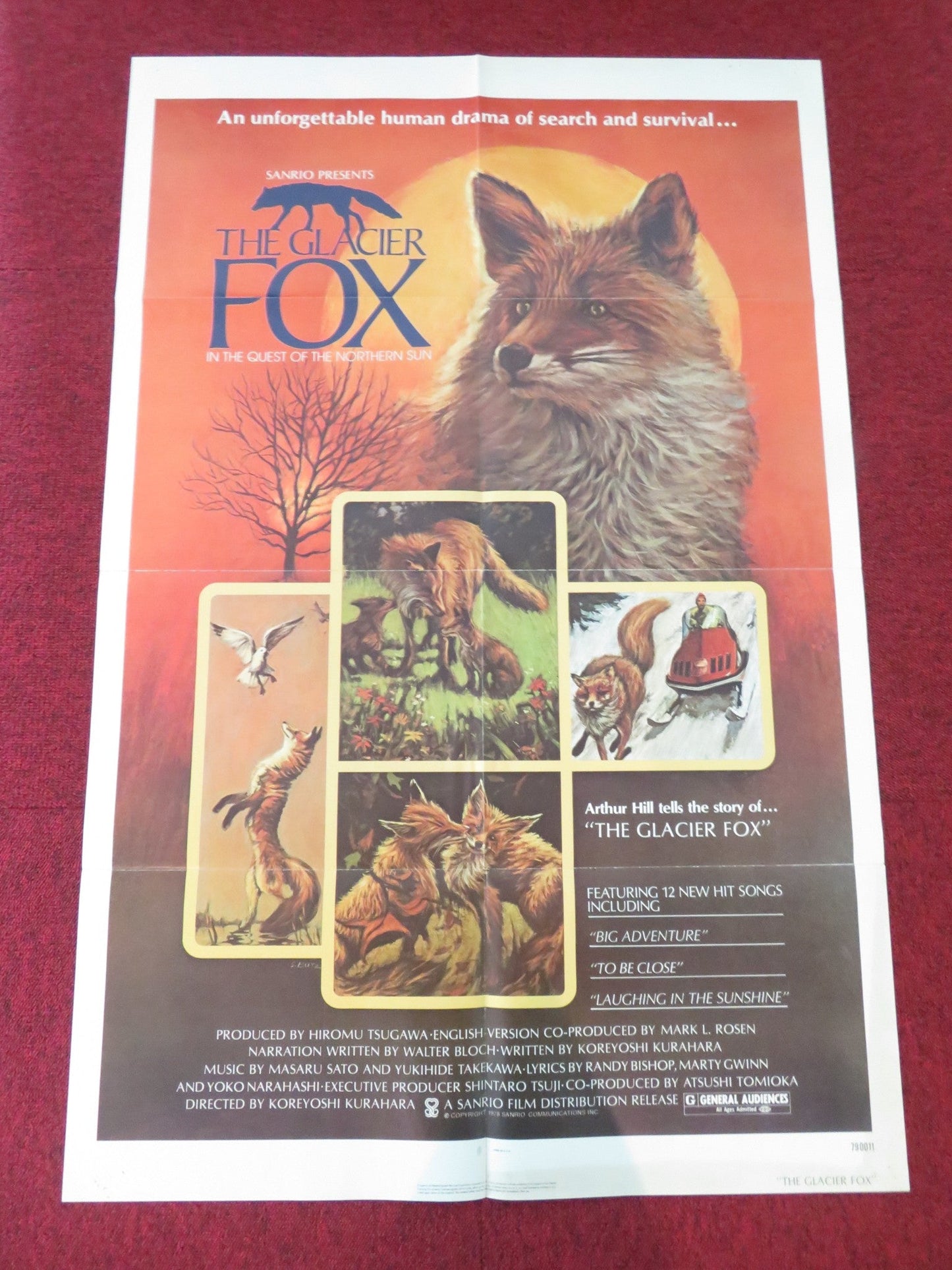 THE GLACIER FOX FOLDED US ONE SHEET POSTER ARTHUR HILL 1978 Movie posters