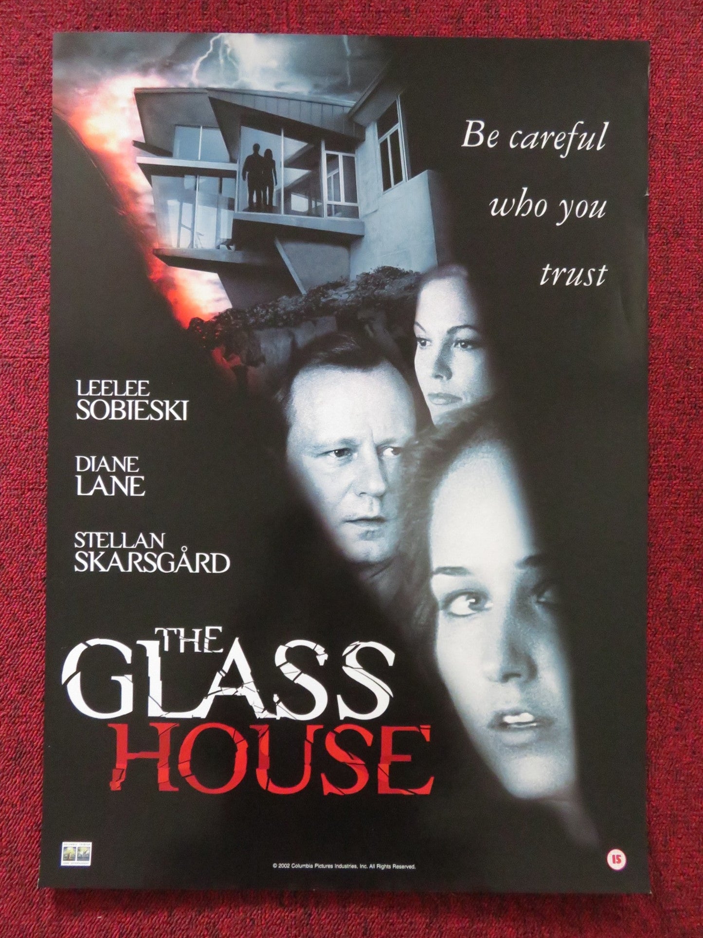 THE GLASS HOUSE VHS VIDEO POSTER DIANE LANE LEELEE SOBIESKI 2001 Rendezvous Cinema Movie posters