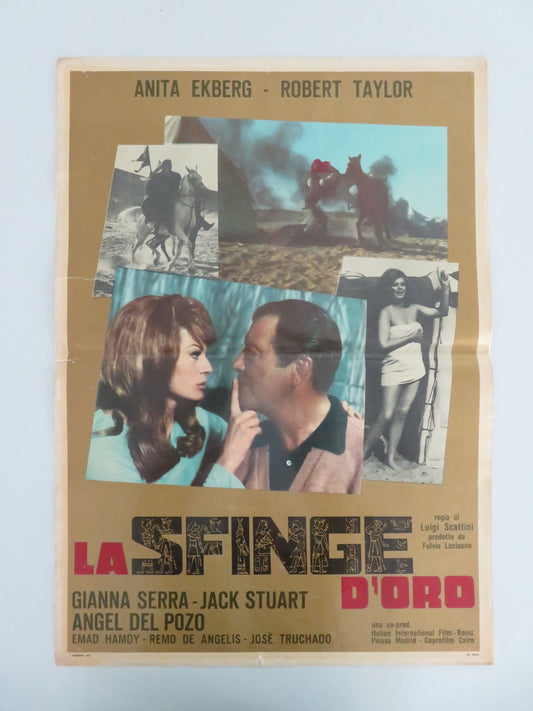 The Glass Sphinx - B Italian Fotobusta Poster Robert Taylor Anita Ekberg 1967 Movie posters